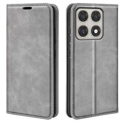 Motorola Edge 70 Pro Hoesje - MobyDefend Luxe Wallet Bookcase (Magnetische Sluiting) - Grijs