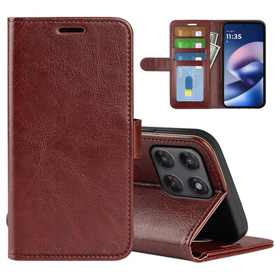 Motorola Moto G37 / G47 Hoesje - MobyDefend Wallet Book Case (Sluiting Achterkant) - Bruin