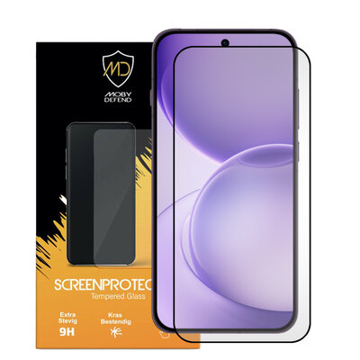 Oppo Reno16 Pro Screenprotector - MobyDefend Screensaver Met Zwarte Randen - Gehard Glas 