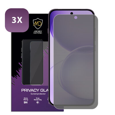 3-Pack MobyDefend Oppo Reno16 Pro Screenprotectors - HD Privacy Glass Screensavers