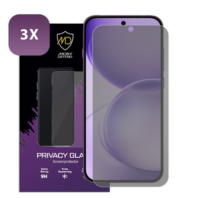 3-Pack MobyDefend Oppo Reno16 Pro Screenprotectors - Matte Privacy Glass Screensavers