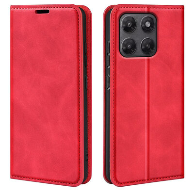 Motorola Moto G37 Power Hoesje - MobyDefend Luxe Wallet Bookcase (Magnetische Sluiting) - Rood