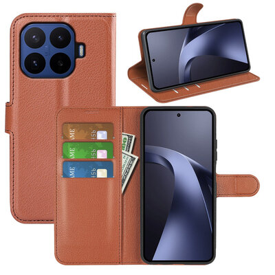 Xiaomi 17T Pro Hoesje - MobyDefend Kunstleren Wallet Book Case (Sluiting Voorkant) - Bruin