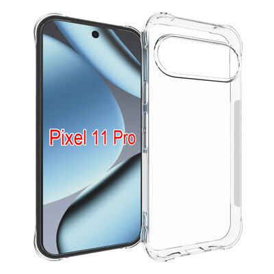 Google Pixel 11 Pro Hoesje - MobyDefend Transparante Shockproof TPU Backcover - Verstevigde Hoeken - Volledig Doorzichtig