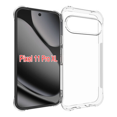 Google Pixel 11 Pro XL Hoesje - MobyDefend Transparante Shockproof TPU Backcover - Verstevigde Hoeken - Volledig Doorzichtig