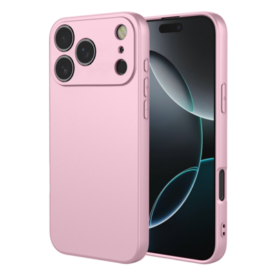 iPhone 18 Pro Hoesje - MobyDefend Matte Siliconen Backcover - Licht Roze
