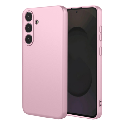 Samsung Galaxy S25 FE / S26 FE Hoesje - MobyDefend Matte Siliconen Backcover - Licht Roze