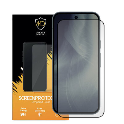 Google Pixel 11 Screenprotector - MobyDefend Screensaver Met Zwarte Randen - Gehard Glas 