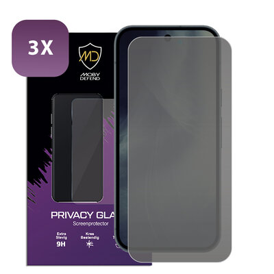 3-Pack MobyDefend Google Pixel 11 Screenprotectors - HD Privacy Glass Screensavers