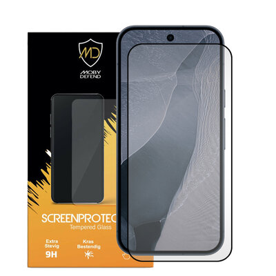 Google Pixel 11 Pro Screenprotector - MobyDefend Screensaver Met Zwarte Randen - Gehard Glas 