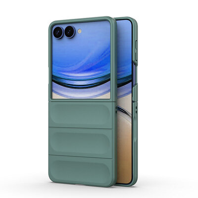 Samsung Galaxy Z Flip 8 Hoesje - MobyDefend TPU Gripcase - Groen