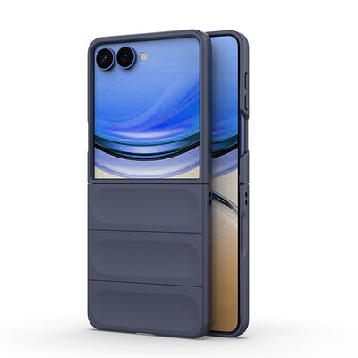 Samsung Galaxy Z Flip 8 Hoesje - MobyDefend TPU Gripcase - Blauw