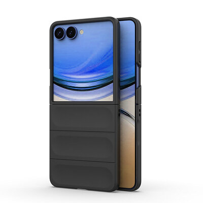 Samsung Galaxy Z Flip 8 Hoesje - MobyDefend TPU Gripcase - Zwart