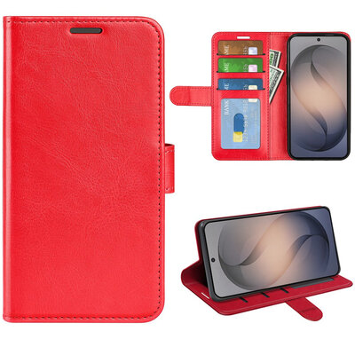 Samsung Galaxy S26 FE Hoesje - MobyDefend Wallet Book Case (Sluiting Achterkant) - Rood
