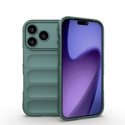 iPhone 18 Pro Hoesje - MobyDefend TPU Gripcase - Groen