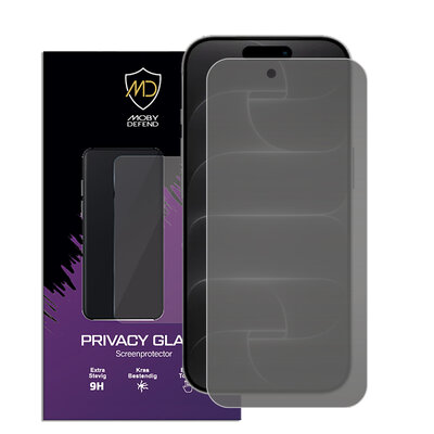 MobyDefend iPhone 18 Pro Screenprotector - HD Privacy Glass Screensaver
