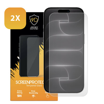 2-Pack iPhone 18 Pro Screenprotectors - MobyDefend Case-Friendly Screensavers - Gehard Glas