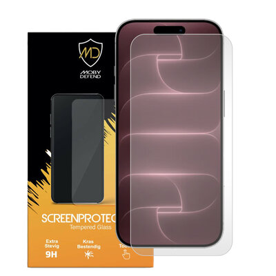 iPhone 18 Pro Max Screenprotector - MobyDefend Case-Friendly Screensaver - Gehard Glas