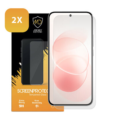 2-Pack Xiaomi Redmi Note 17 Pro Max 5G Screenprotectors - MobyDefend Case-Friendly Screensavers - Gehard Glas