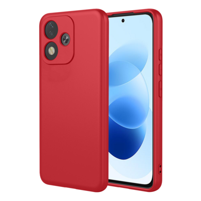 Xiaomi Redmi Note 17 4G/5G Hoesje - MobyDefend Matte Siliconen Backcover - Framboosrood