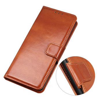 Samsung Galaxy A31 hoesje, Wallet bookcase, Bruin