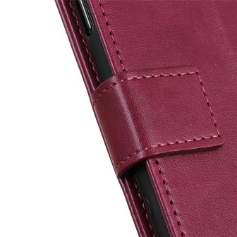Samsung Galaxy A31 hoesje, Luxe wallet bookcase, Rood-paars