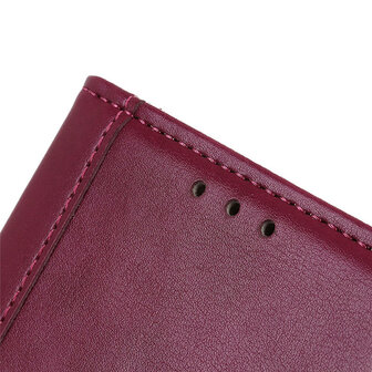 Samsung Galaxy A31 hoesje, Luxe wallet bookcase, Rood-paars