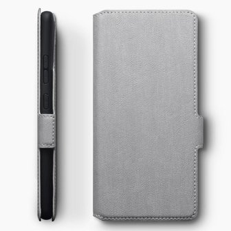 Samsung Galaxy A31 hoesje, MobyDefend slim-fit extra dunne bookcase, Grijs