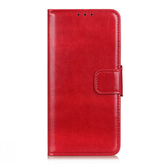 Samsung Galaxy M51 hoesje, Wallet bookcase, Rood