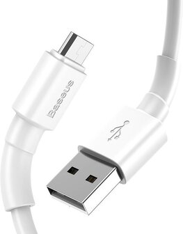 Baseus Micro-USB naar USB-A kabel, 1 Meter, Wit