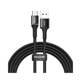 Baseus Micro-USB naar USB-A kabel, 2 Meter, Zwart