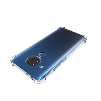Nokia 5.4 hoesje, MobyDefend Transparante Shockproof TPU Gelcase, Verstevigde Hoeken, Volledig Doorzichtig