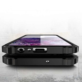 Samsung Galaxy A02s hoesje, MobyDefend Dubbelgelaagde Shockproof Pantsercase, Zwart