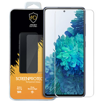 Samsung Galaxy S20 FE screenprotector, MobyDefend Case-Friendly Gehard Glas Screensaver