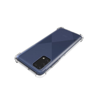 Samsung Galaxy A03s Hoesje, MobyDefend Transparante Shockproof TPU Gelcase, Verstevigde Hoeken, Volledig Doorzichtig