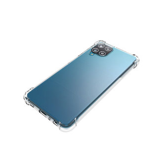 Samsung Galaxy M22 / Galaxy A22 4G Hoesje, MobyDefend Transparante Shockproof TPU Gelcase, Verstevigde Hoeken, Volledig Doorzichtig