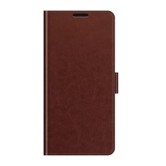 Samsung Galaxy M22 / Galaxy A22 4G Hoesje, MobyDefend Wallet Book Case (Sluiting Achterkant), Bruin