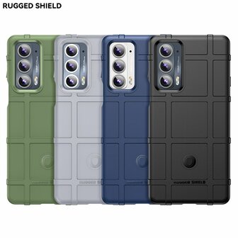 Motorola Edge 20 Hoesje, Rugged Shield TPU Gelcase, Blauw