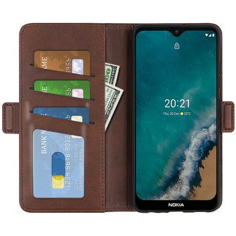 Nokia G50 Hoesje, MobyDefend Luxe Wallet Book Case (Sluiting Zijkant), Bruin