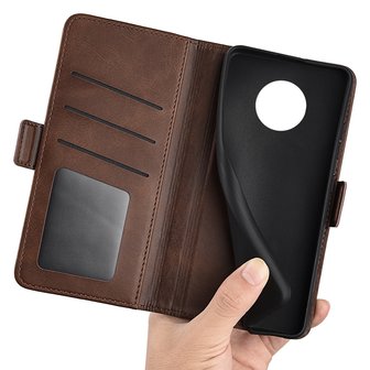 Nokia G50 Hoesje, MobyDefend Luxe Wallet Book Case (Sluiting Zijkant), Bruin