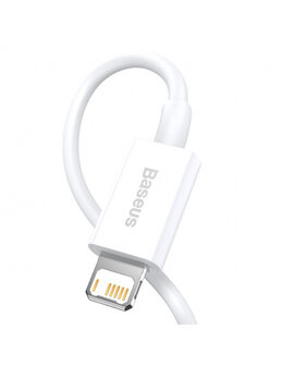 Baseus USB-A naar Lightning kabel, 0,25 Meter, Wit