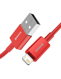 Baseus USB-A naar Lightning kabel, 1 Meter, Rood
