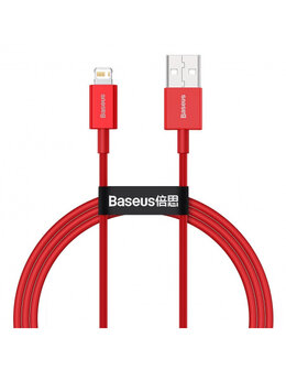 Baseus USB-A naar Lightning kabel, 1 Meter, Rood