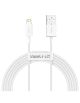 Baseus USB-A naar Lightning kabel, 2 Meter, Wit