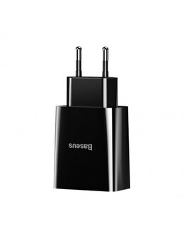 Baseus oplader - Snellader met 2 USB poorten - 2.1A - Zwart