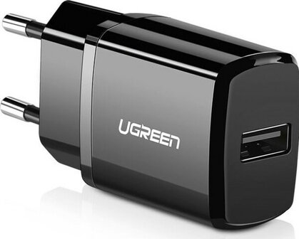 Ugreen oplader - Snellader met 1 USB poort - 2.1A - Zwart