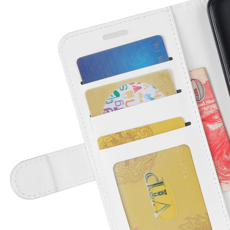 Samsung Galaxy A71 hoesje, Wallet bookcase, Wit