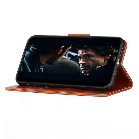 Samsung Galaxy A31 hoesje, Wallet bookcase, Bruin