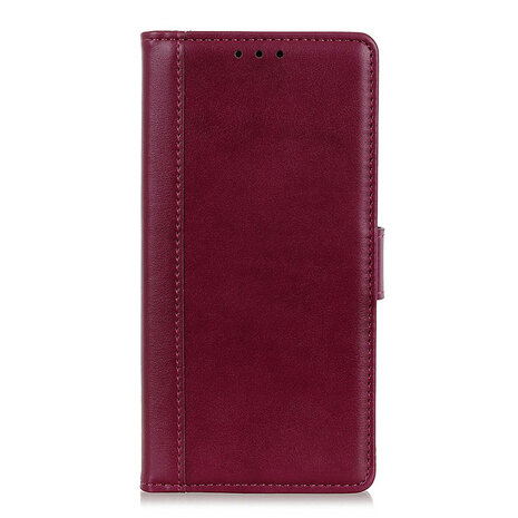 Samsung Galaxy A31 hoesje, Luxe wallet bookcase, Rood-paars