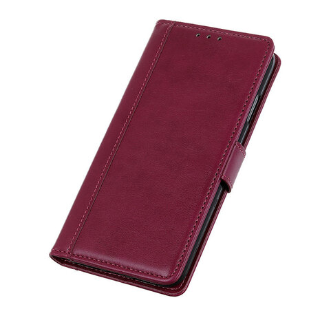 Samsung Galaxy A31 hoesje, Luxe wallet bookcase, Rood-paars